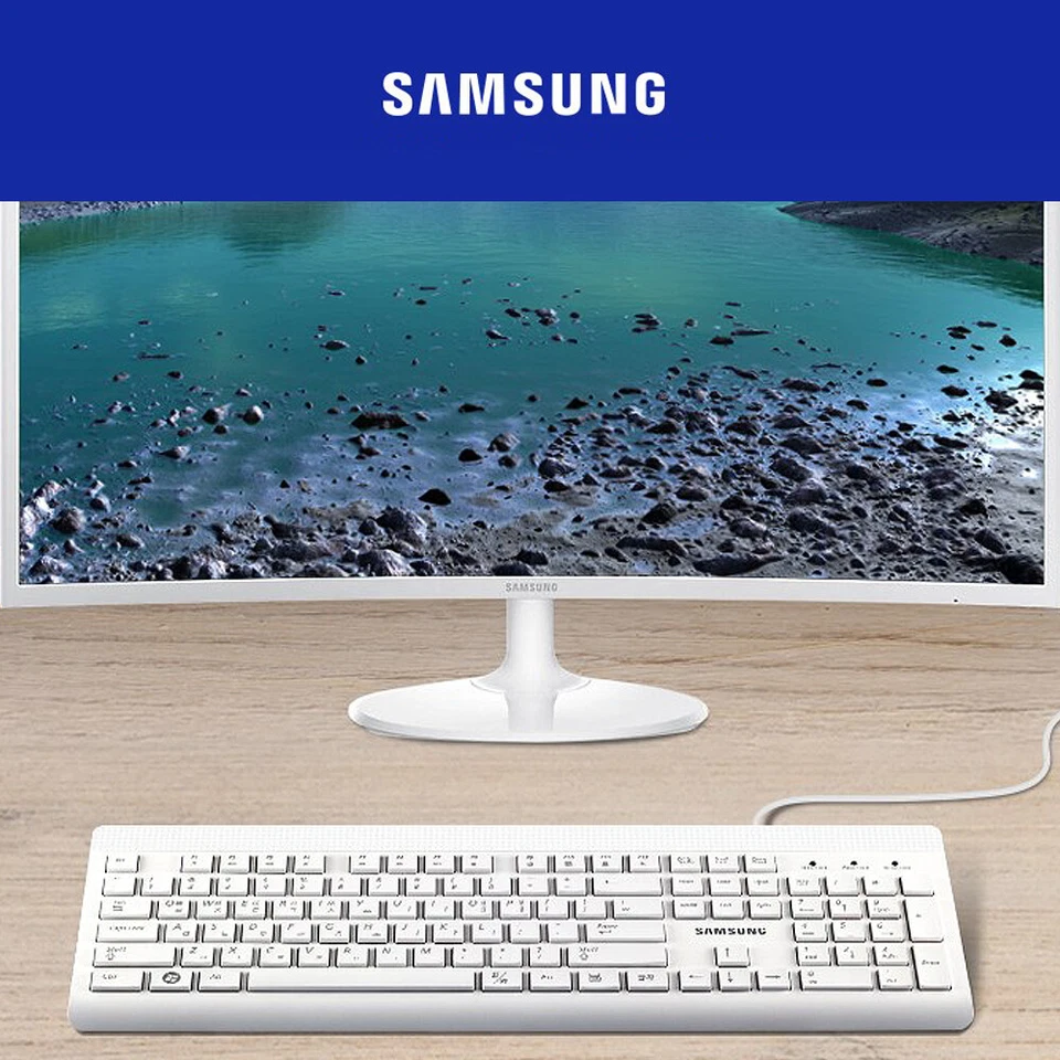 SAMSUNG Wired Pattern Membrane Keyboard SPA-KA1BUW Gaming Light Quiet Typing - Image 3 of 4