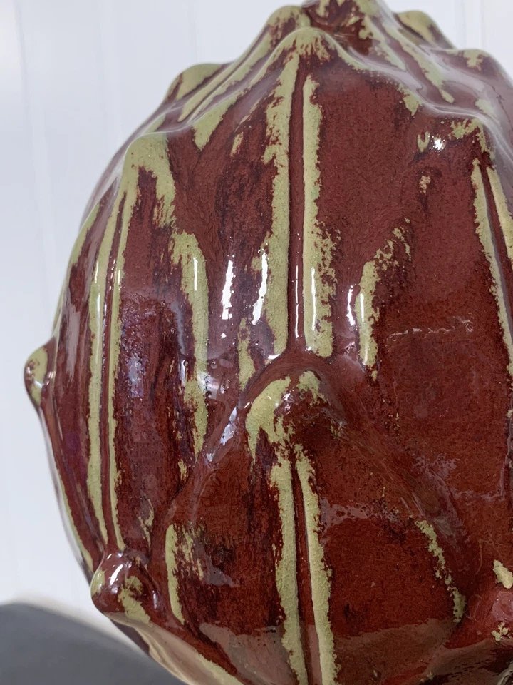 Decoração de cerâmica multicolorida máxima 16,5”T x 8”L x 8”D acabamento de latão antigo - Imagem 2 de 4