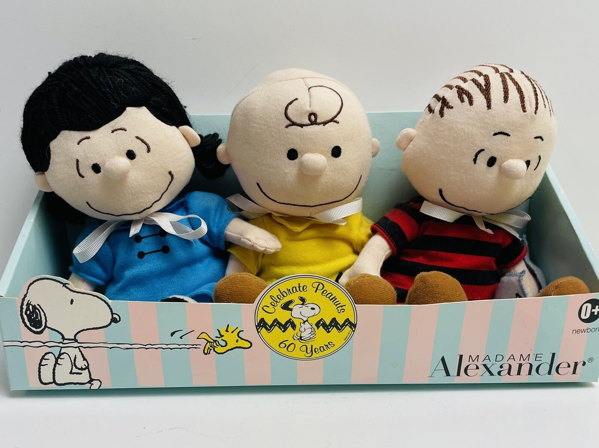 2001 マダムアレクサンダー PEANUTS Charlie Brown箱難 MADAME ALEXANDER THE PEANUTS GANG SET OF 3 CHARLIE BROWN LUCY