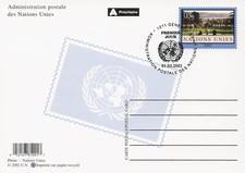 United Nations Geneva UX15 FDC Postcard Palace of Nations