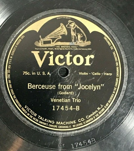 VENTIAN TRIO - 78 Record - HUMORESQUE / BERCEUSE FROM JOCELYN - - Picture 2 of 3