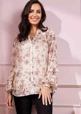 Image of Floral Print Metallic Thread Blouse by Together - Size 18 - BNWOT - RRP £42