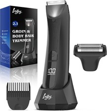 INVJOY Manscape Body Trimmer & Shavers for Men, Dual-Head Men?s Groin & Pubic Ha
