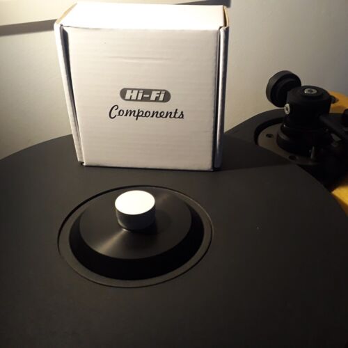 Black Engineering Record Clamp for Rega Turntable Vinyl Weight - Silver Top - 第 11/11 張圖片