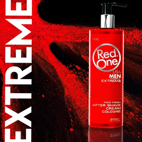 Red One Aftershave Cream Cologne Extreme Lotion 400ml& Cobra Aqua Hair Wax 150ml - Picture 10 of 14