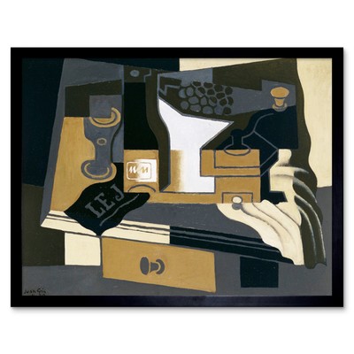 Juan Gris Le Moulin Ein Café Kunstplakat Gerahmter Druck 30x40 cm