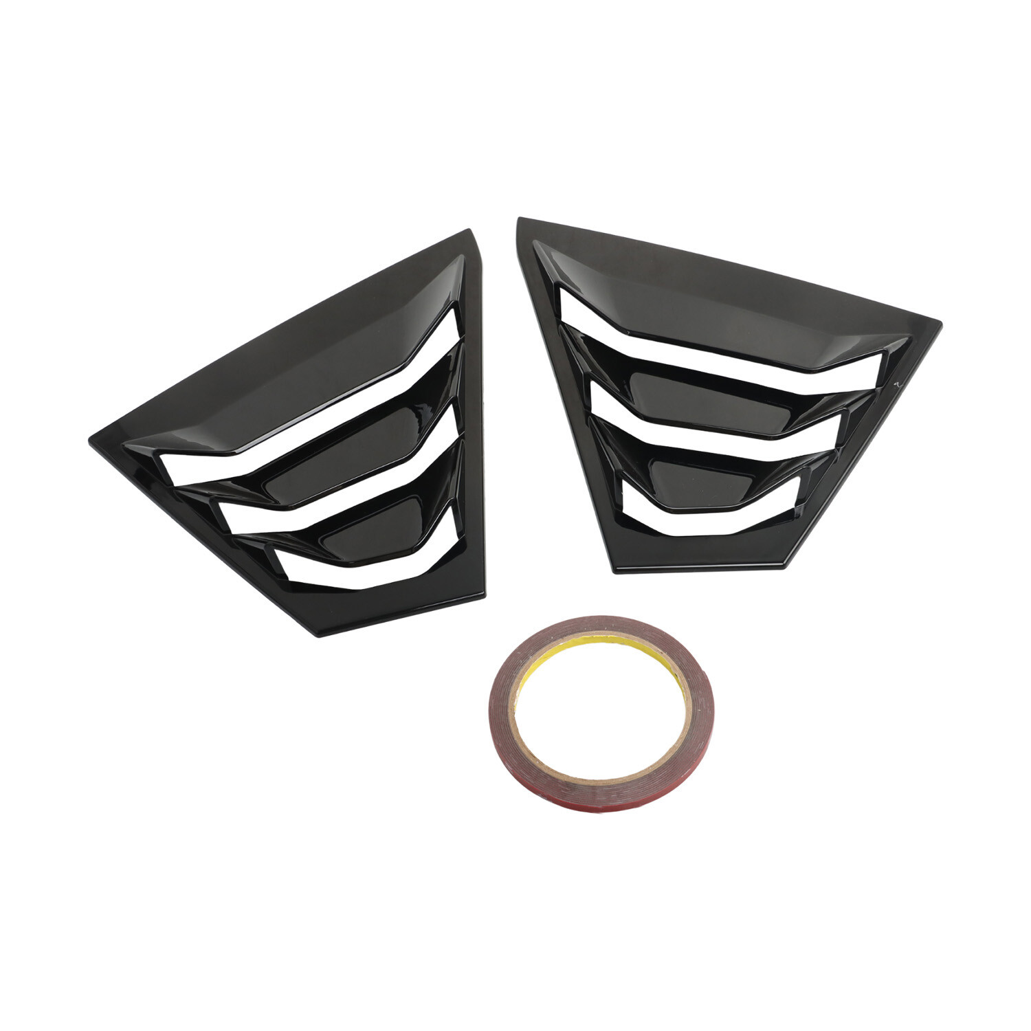 2x Rear Window Blinds Decoration Cover Glossy Black for 19-23 Nissan Altima