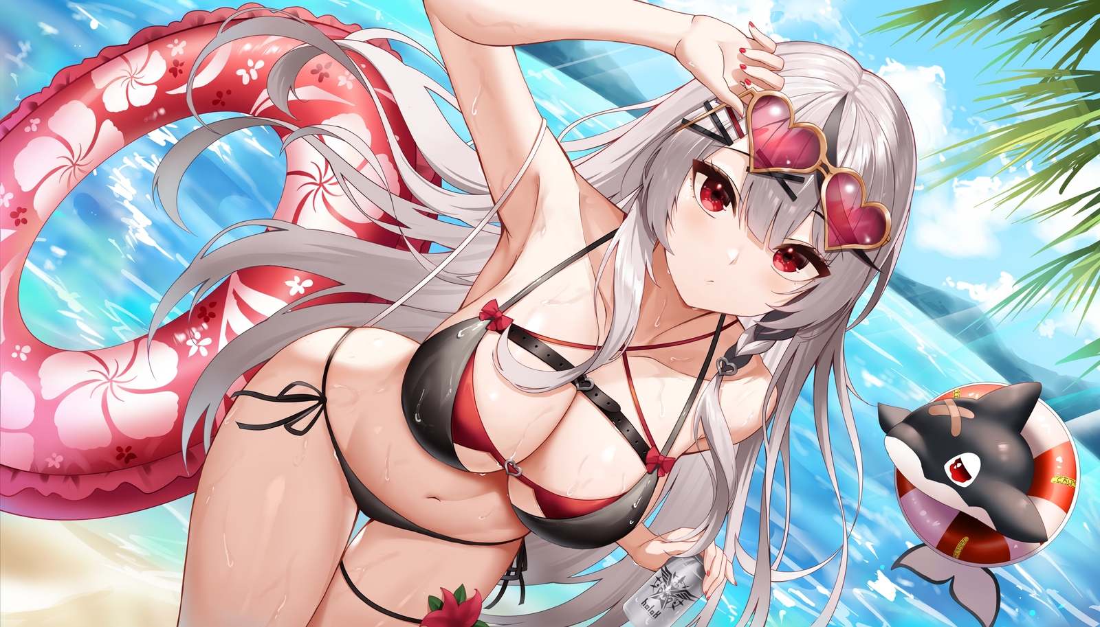 Anime girls floater hololive sakamata chloe swimwear Playmat Gaming Mat Desk