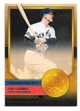 2012 Topps Baseball Golden Greats #1 Lou Gehrig (Yankees)