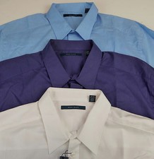 Perry Ellis Short Sleeve 100 Cotton Double Chest Pockets Striped Shirt NWT