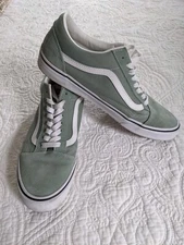 Vans Old Skool Iceburg Green Sneakers, Men's Sz 10.5, missing heel logo