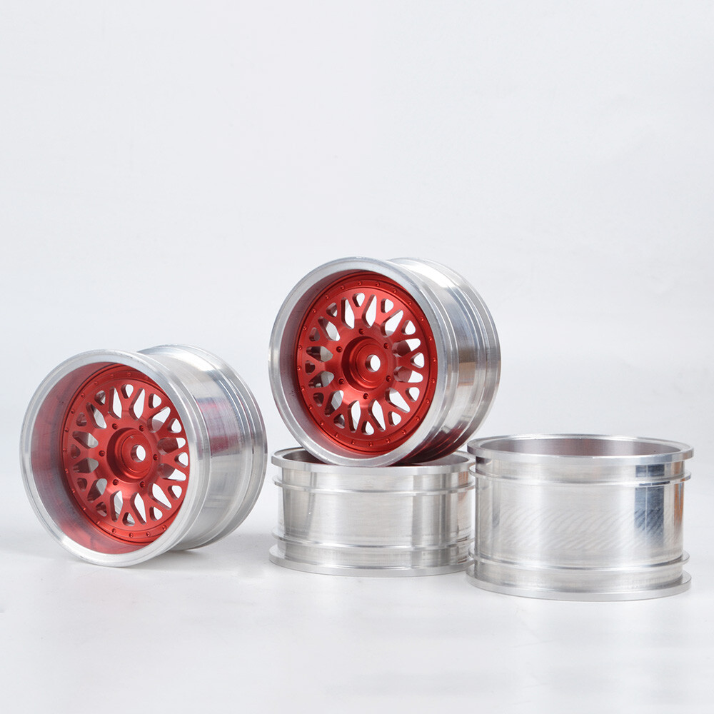 Aluminum Front /rear Wheels Rim Set for Tamiya TA02 Porsche Turbo