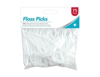 75 Dental Floss Sticks & Tooth Picks Teeth Plaque UK Remover Interdental 2 in 1