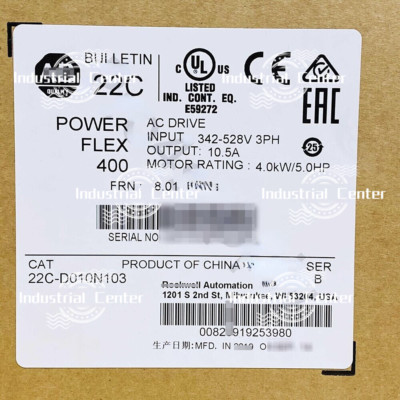 22C-D010N103 AB PowerFlex 400- 4 kW (5 HP) AC Drive Spot Goods Brand New in Box!