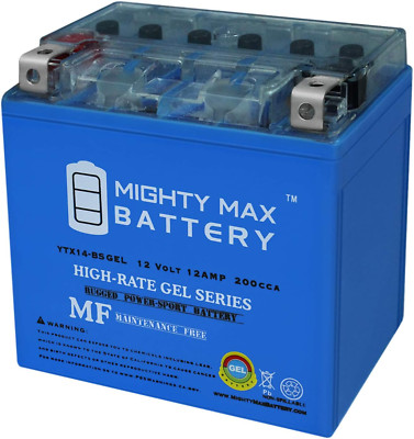 YTX14-BSGEL -12 Volt 12 AH, 200 CCA, Rechargeable Maintenance Free SLA AGM Motor