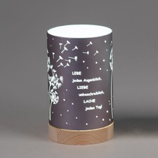 Deko-Licht Kugel Herz oder Tropfen mit Spruch Glas LED-Licht formano Beleuchtung