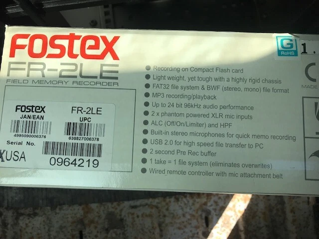 Fostex FR-2LE Field Memory Recorder Portable Audio - Image 3 of 4