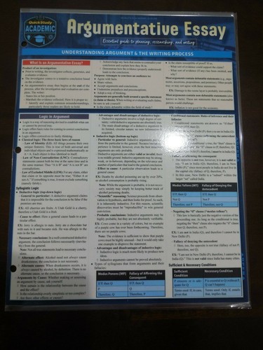 Barcharts Argumentative Essay Guide Quick Study Guide