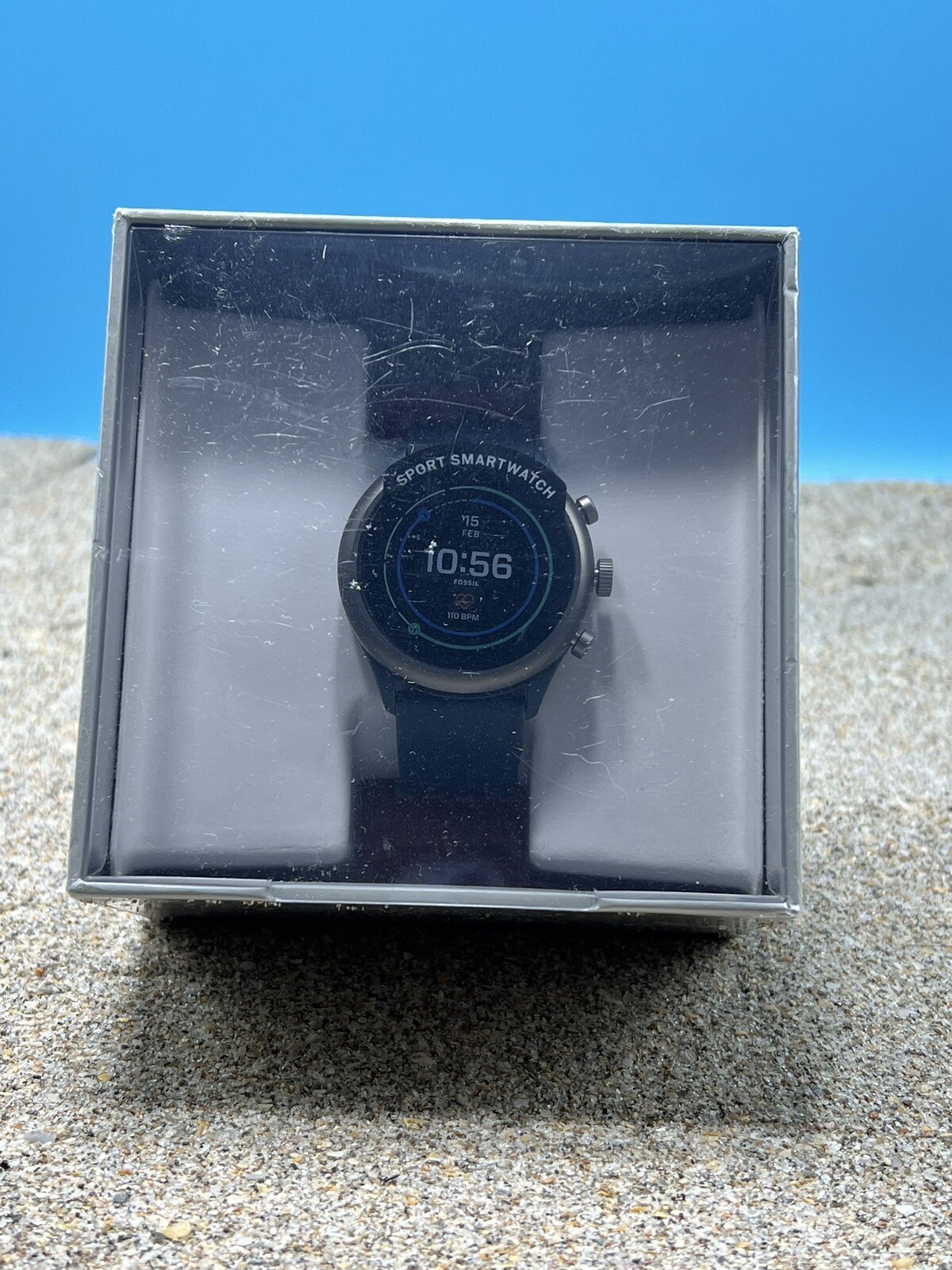 Fossil Sport 43mm Aluminum Case Smoky Blue Silicone Smart Watch - (FTW4021)  for sale online | eBay