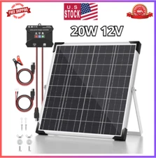 20W Kit 12V Solar Battery Trickle Charger Maintainer for RV
