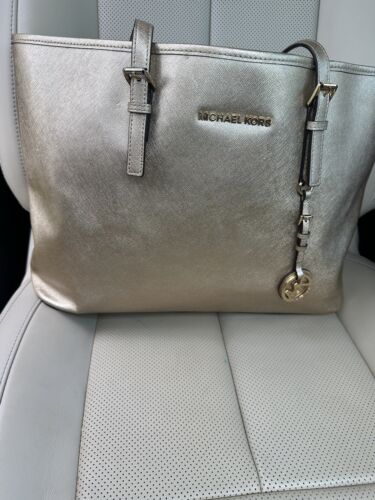 Authenticate Michael Kors XL Gold  Tote
