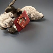 FAO Schwartz Adopt A Pet Laying Moose 15" Stuffed Animal New Plush Holiday