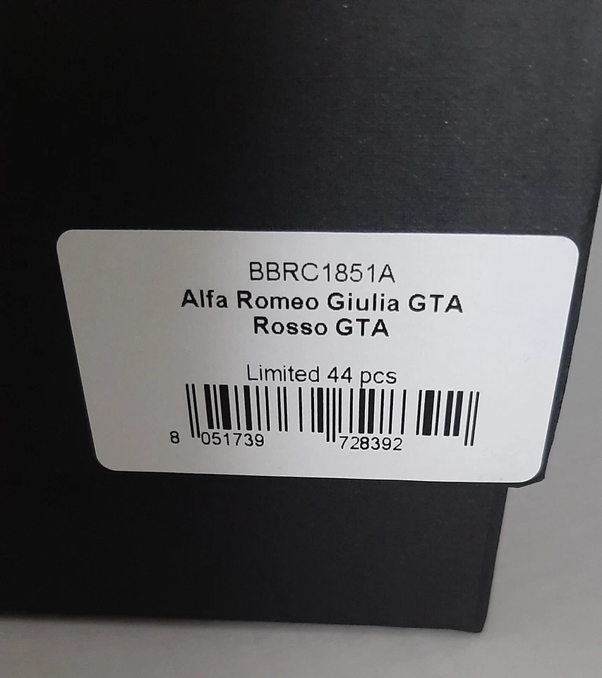 ALFA ROMEO GIULIA BBR 1:18 - Immagine 2 di 4