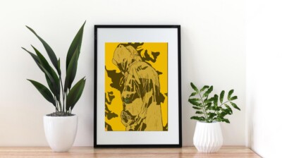 A4 STONE ISLAND GELB LAMY FLOCK MUSIK FILM KUNST RETRO POSTER KULTUR DRUCK