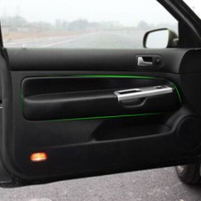Black 3door 2front Door Armrest Panel Leather Cover For Vw Golf Mk4 Jetta Golf4