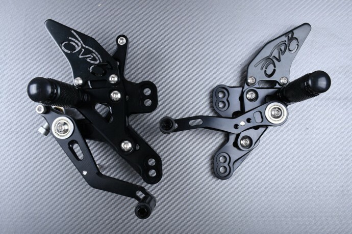 Repose-pieds arrière Racing AVDB noir pour moto Honda CBR 650 F 2017-2018