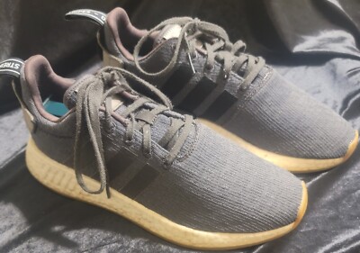 adidas Mens Three Stripes Athletic Shoes   Gray lace-up - Size 9 Running 