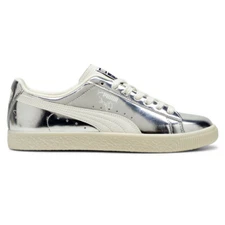PUMA Clyde 3024 Lace Up  Mens Silver Sneakers Casual Shoes 39648801