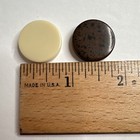 2 Pieces- Small Backgammon Chips Replacement Parts 1 Cream & 1 Speckled Brown