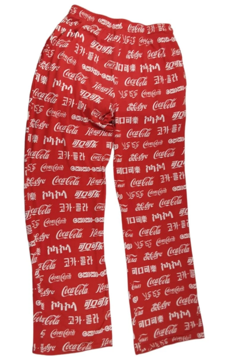 Coca Cola Men s Red Original Refreshing World Wide Pajama Pants Size M