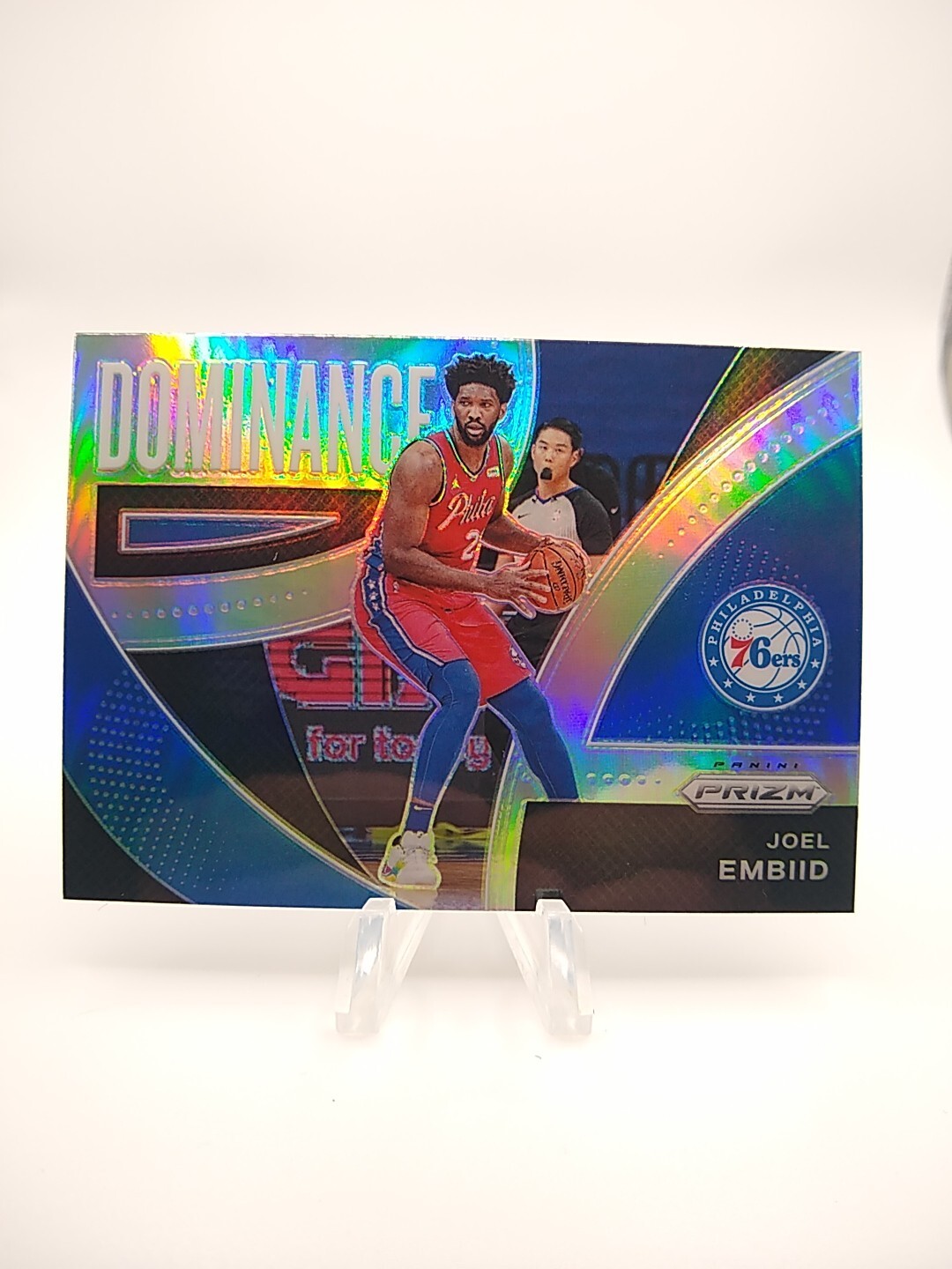 2021-22 Panini Prizm Dominance Silver Joel Embiid #24 Insert Basketball Card