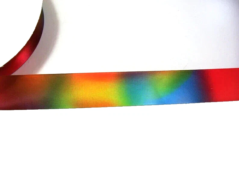 Rainbow Single Face Satin Ribbon 1 1/2" wide x 9 yards Fiesta Multi Polyester B5 - Image 3 of 4