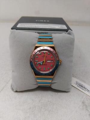 Timex Q Malibu Blue Pink Gold SS