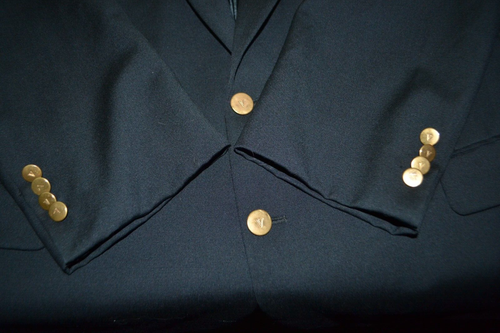 Valentino Uomo Men Wool Black Made in Italy 2 Front Metal Button Blazer Sz 46R - Picture 8 of 12