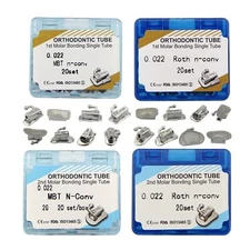 80pc Orthodontic Buccal Tubes 1st 2nd Molar Single Tube MBT Roth 022 UR UL LL LR