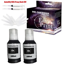 2-Pack Sublimation Ink Refilled Bottles for ET-2720 ET-2850 Heat Press Transfer
