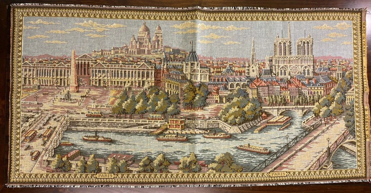 未使用　Goblys Franceフランス製ゴブラン織タペストリー ゴブリス アール・ドゥ・リス フランス製 ゴブラン織タペストリー