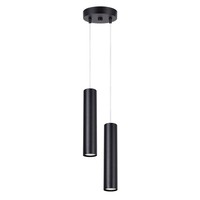 Pendelleuchte KüChe Stahl Schwarz GU10 Wohnzimmer L:15 Cm HäNgelampe Esstisch