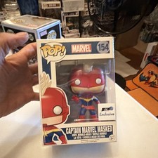 funko pop! vinyl marvel captain marvel masked exclusive figure #154