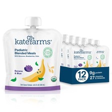 Organic Pediatric Blended Meal, Bananas and Blueberries, 8g protein, organic ...