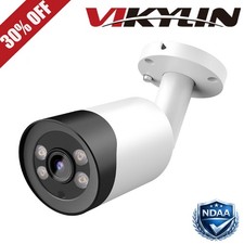 Vikylin 4K 8MP Full Color PoE Security IP Camera Bullet 24/7 Color Night Vision