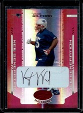 2004 Leaf Certified Materials Vince Wilfork Mirror Red Signatures RC Auto #/225