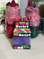 NEW Rare VIRAL Schylling NeeDoh Nice Cube SWIRL Super Solid Squish Multi Color