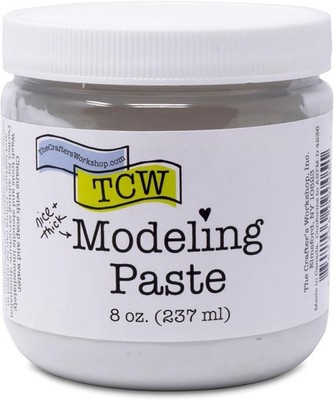 Modeling Paste for Textured Art - White Dimensional Stenciling 8 oz