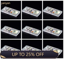 10 Pcs Acrylic Box Collections Display Bundle US Dollar Banknotes Bills Storage