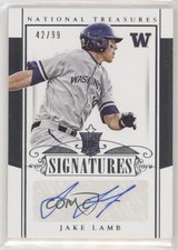2015 National Treasures College Rookie Signatures 42/99 Jake Lamb #246 Auto 1o3